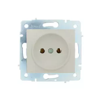 Розетка встраиваемая Lezard Asti без заземления цвет кремовый