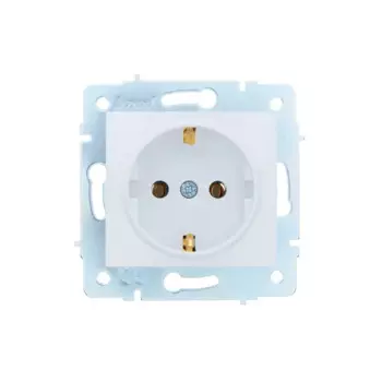 Розетка встраиваемая Lezard Asti с заземлением цвет белый