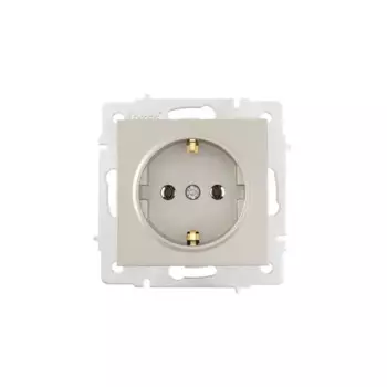 Розетка встраиваемая Lezard Vesna 742-3788-122B с заземлением цвет титан