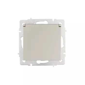 Розетка встраиваемая Lezard Vesna 742-3788-123B с заземлением с крышкой цвет титан