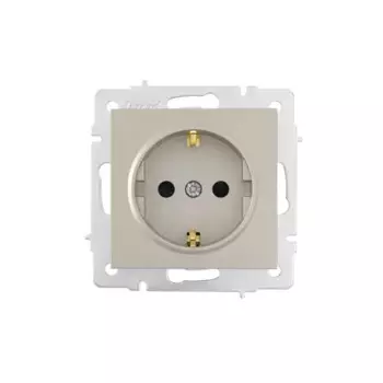 Розетка встраиваемая Lezard Vesna 742-3788-124B с заземлением цвет титан