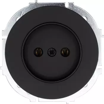 Розетка встраиваемая Osen без заземления цвет черный бархат