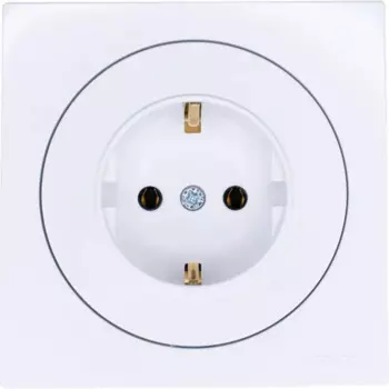 Розетка встраиваемая Osen с заземлением цвет белый