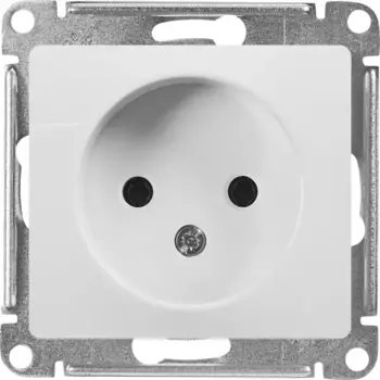 Розетка встраиваемая Systeme Electric Glossa без заземления цвет белый