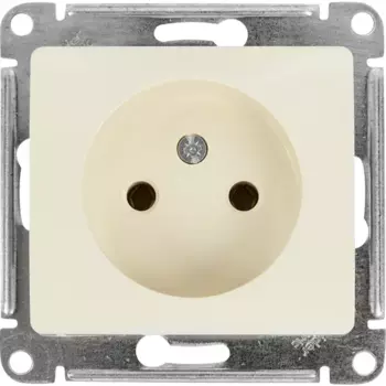Розетка встраиваемая Systeme Electric Glossa без заземления цвет бежевый