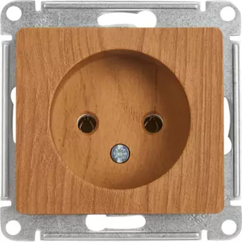 Розетка встраиваемая Systeme Electric Glossa без заземления цвет дуб