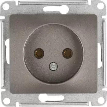 Розетка встраиваемая Systeme Electric Glossa без заземления цвет графитовый