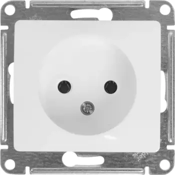 Розетка встраиваемая Systeme Electric Glossa без заземления цвет молочный