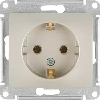 Розетка встраиваемая Systeme Electric Glossa с заземлением цвет платина