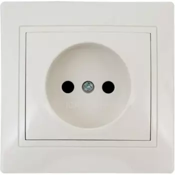 Розетка встраиваемая Tdm Electric Таймыр без заземления, цвет бежевый