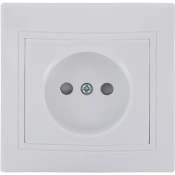Розетка встраиваемая Tdm Electric Таймыр без заземления со шторками цвет белый