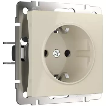 Розетка встраиваемая Werkel с заземлением цвет слоновая кость