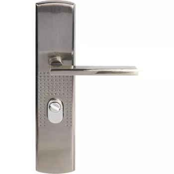 Ручка дверная межкомнатная на планке 200 (108)x68 мм правая, матовый никель