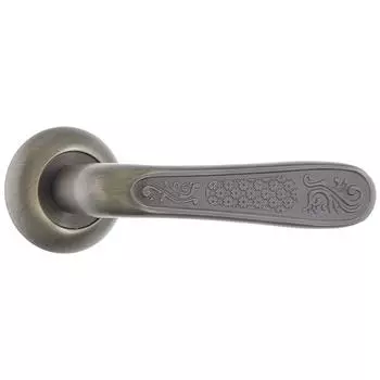 Ручка дверная на розетке AL25Q15, цвет матовая античная бронза