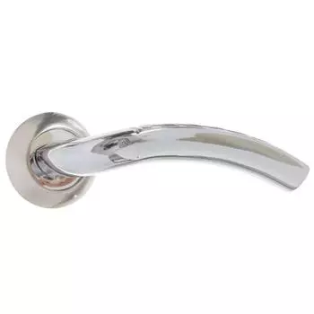 Ручка дверная на розетке ATLAS TL/HD SN/CP-3, цвет матовый никель/хром