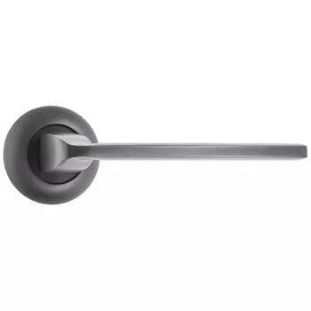 Ручка дверная на розетке C033Q15, цвет графит