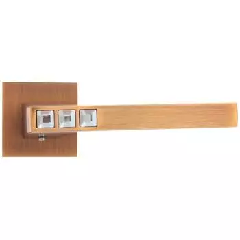 Ручка дверная на розетке CRYSTAL FLASH DM/HD CF-17, цвет кофе