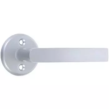 Ручка дверная на розетке Фабрика замков 016 алюминий гальваническое покрытие цвет матовый хром