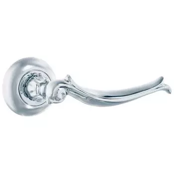 Ручка дверная на розетке FTZ17-E257 алюминий гальваническое покрытие цвет глянцевый хром