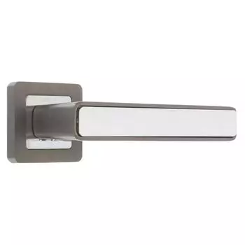 Ручка дверная на розетке MARS QR/HD GR/CP-23, цвет графит/хром