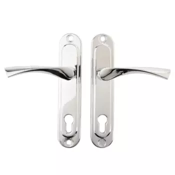 Ручка дверная входная на планке HP-85.0123-CR, цвет хром