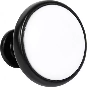 Ручка-кноб L4.KNOB04BL, цвет чёрный/белый