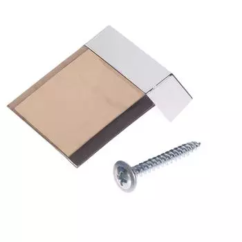 Ручка-кнопка 85, цвет коричневый/серебро