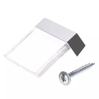 Ручка-кнопка 85, цвет прозрачный/серебро