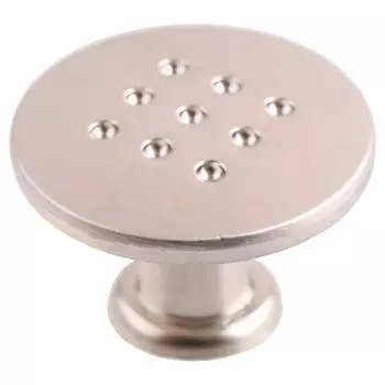 Ручка-кнопка мебельная RC011SN металл цвет матовый никель