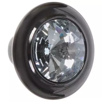 Ручка-кноб CRL35 27 мм ЦАМ цвет черный хром