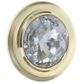 Ручка-кнопка мебельная CRL35 27 мм ЦАМ цвет золото