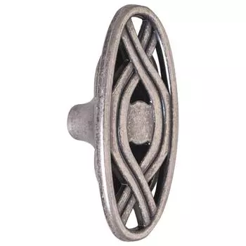 Ручка-кнопка мебельная Kerron 55 мм металл цвет черненый старинный цинк