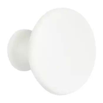 Мебельная ручка-кнопка белый