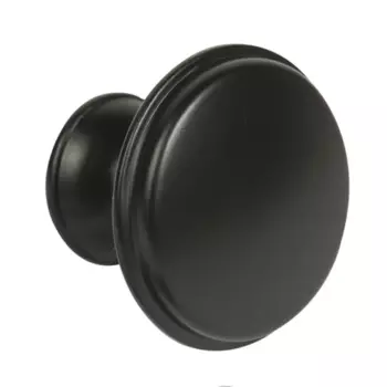 Мебельная ручка-кнопка 169 21x28 мм цвет матовый черный