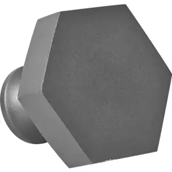 Мебельная ручка-кнопка матовый графит 100 мм