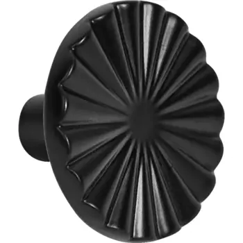 Мебельная ручка-кнопка 6301 30x100 мм, цвет матовый черный