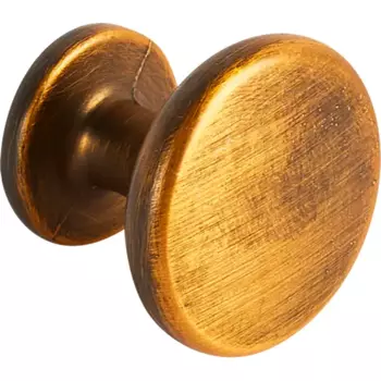 Мебельная ручка-кнопка 7501 состаренная медь 30 мм