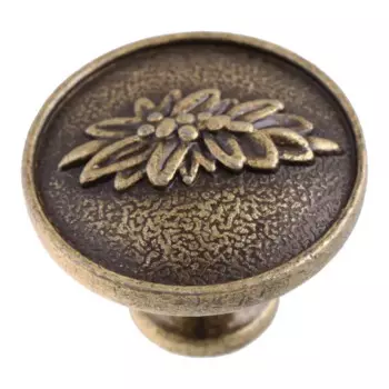 Мебельная ручка-кнопка бронза