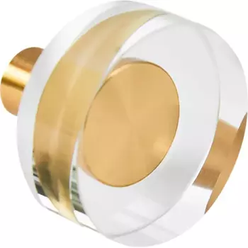 Ручка-кнопка мебельная Inspire 30 мм, круг цвет прозрачный