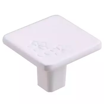 Мебельная ручка-кнопка белый