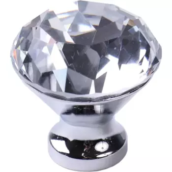 Мебельная ручка-кнопка L4.KNOB07CRT стекло цвет прозрачный