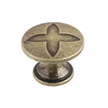Мебельная ручка-кнопка бронза
