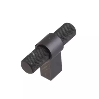 Мебельная ручка-кнопка штырь цвет черная