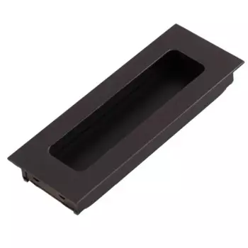 Мебельная ручка врезная черная 96 мм