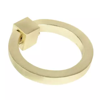 Мебельная ручка-ракушка матовое золото 50 мм