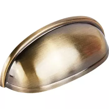 Мебельная ручка-ракушка античное золото 64 мм
