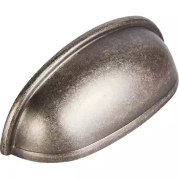 Мебельная ручка-ракушка античное серебро 64 мм