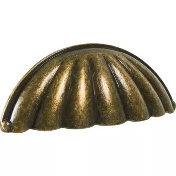 Мебельная ручка-ракушка бронза 64 мм