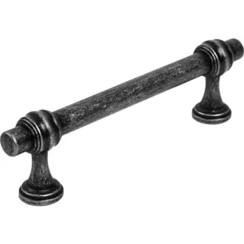 Мебельная ручка-рейлинг античное серебро 96 мм