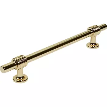 Мебельная ручка-рейлинг матовое золото 128 мм